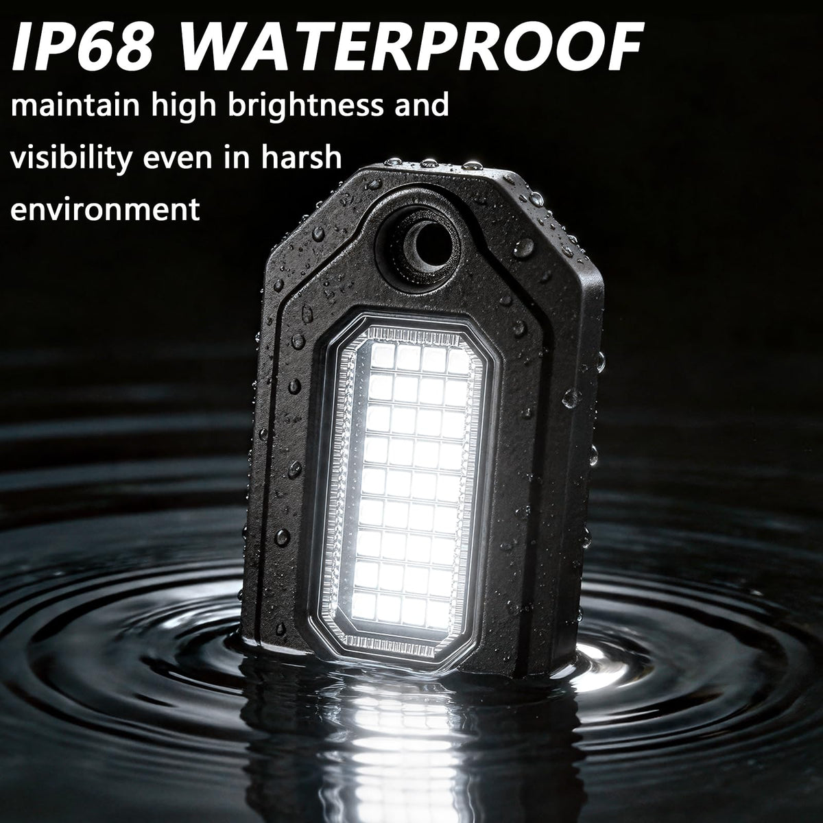 4 Pods Aluminium Pure White LED Rock Lights (4 Pods)