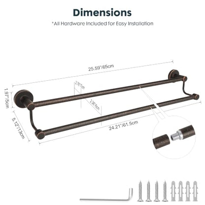 Double Towel Bar Towel Rack for Bathroom