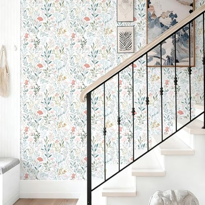 Floral Peel and Stick Wallpaper Peony Contact Paper Vintage Floral Wallpaper