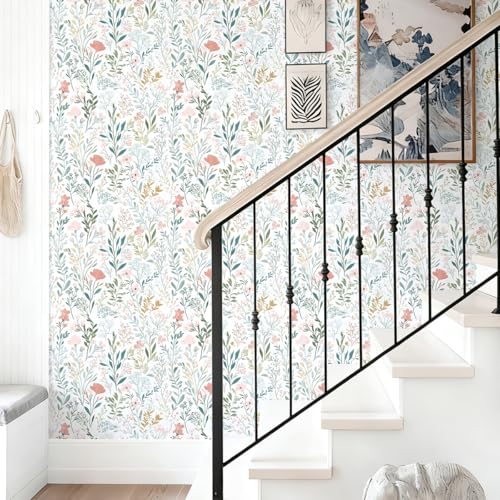Floral Peel and Stick Wallpaper Peony Contact Paper Vintage Floral Wallpaper