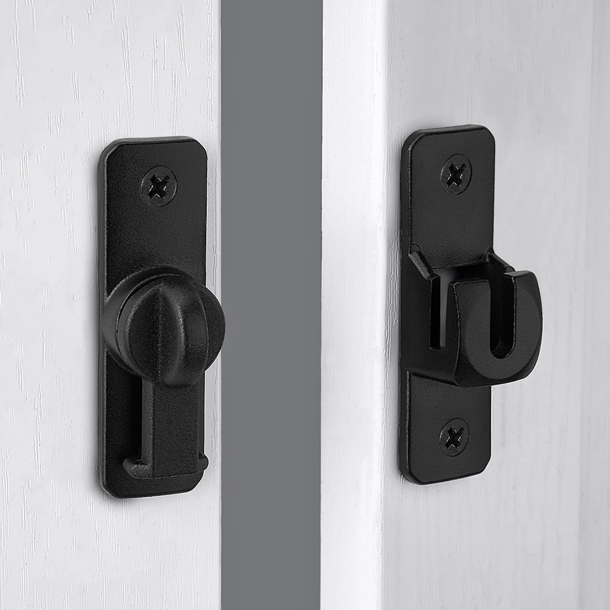 Matte Black Aluminum Alloy Gate Lock (Matte Black)