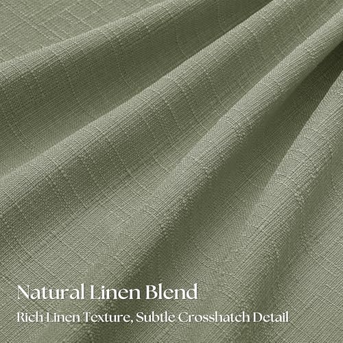Sage Green Blackout Small Kitchen Window Curtains 36 Inch Length W50xL36 (Sage Green / 50"W x 36"L (Pack of 2))
