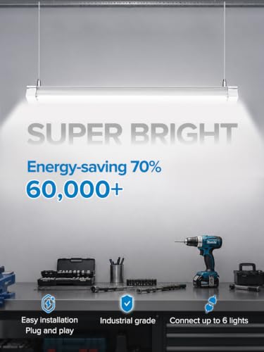 Super Bright Upgrade LED Shop Lights Linkable