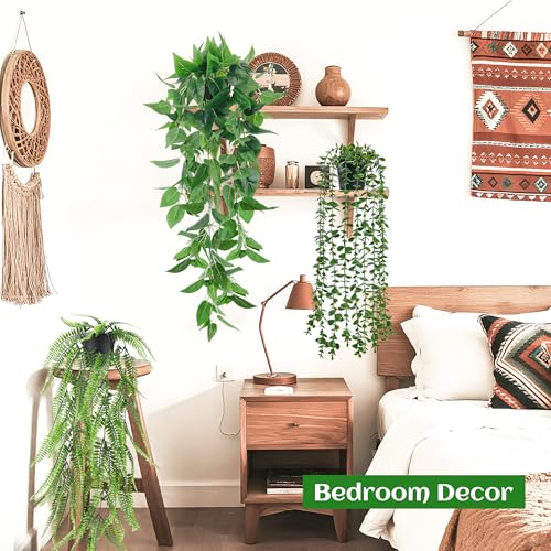 Fake Plants Hanging Artificial Ivy Vine Faux Eucalyptus Hanging Plants
