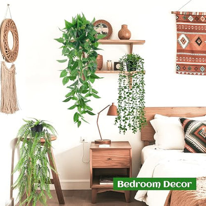 Fake Plants Hanging Artificial Ivy Vine Faux Eucalyptus Hanging Plants