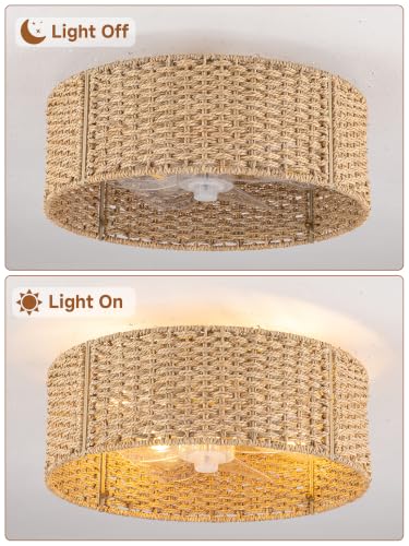 Boho Ceiling Fan with Light