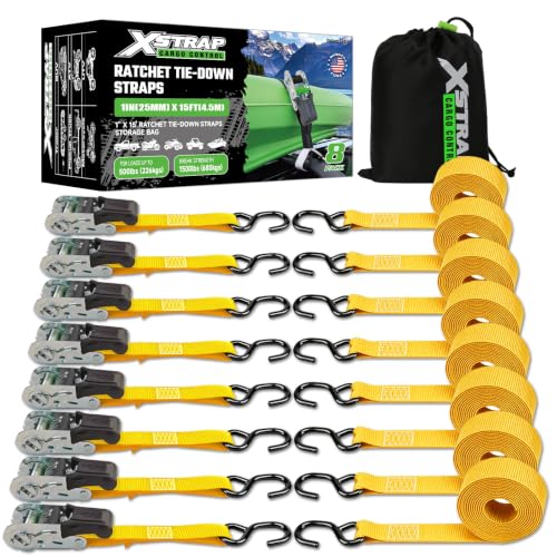 8 Pack Ratchet Tie Down Straps