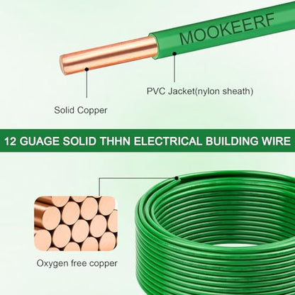 THHN Wire 12 Gauge 200FT (12 Gauge 200FT / Green)