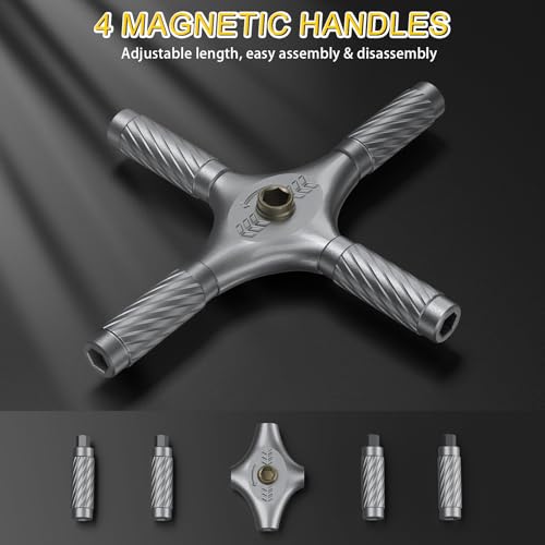 Magnetic Screwdriver Set with 4 Handles