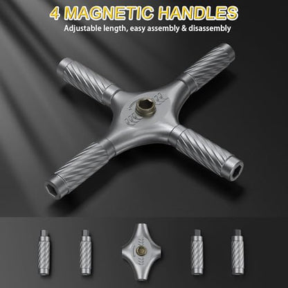 Magnetic Screwdriver Set with 4 Handles