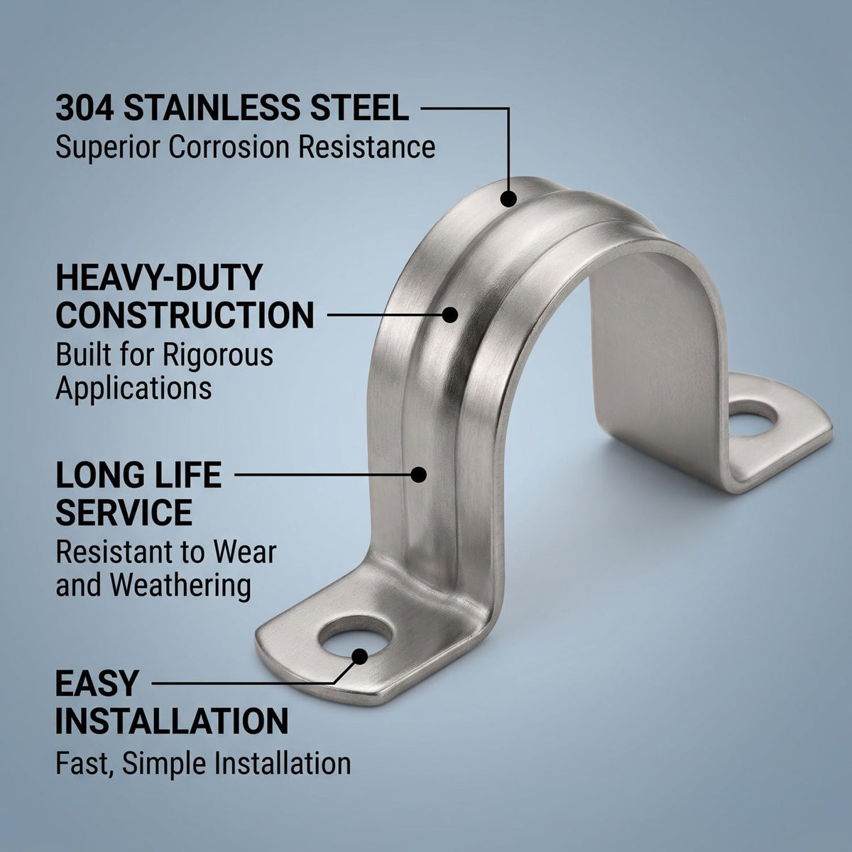 304 Stainless Steel Two (2-3/8")