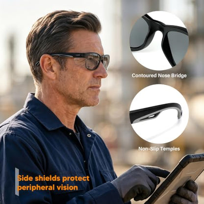 Anti Fog Safety Glasses Safety Goggles ANSI z87.1 Polycarbonate Scratch & Impact Resistant Protective Eyewear
