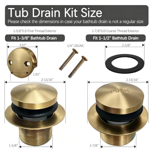 Matte Black Bathtub Drain Tip