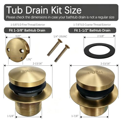 Matte Black Bathtub Drain Tip
