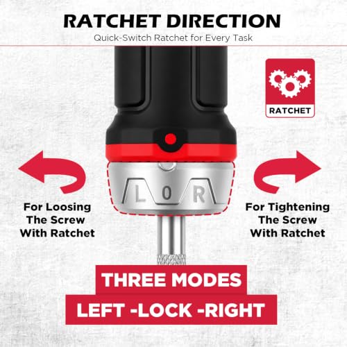 Magnetic Ratchet Screwdriver Bit Set