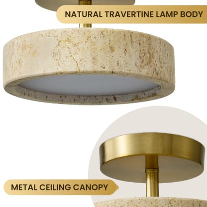 Travertine Ceiling Light