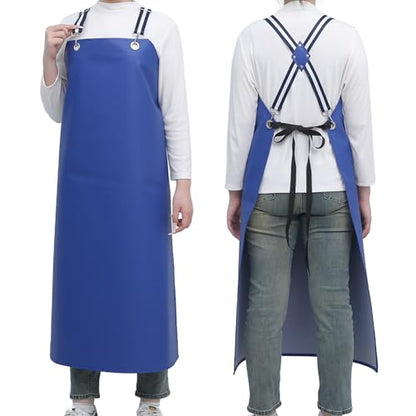 Thickened Rubber Waterproof Apron Adjustable Cross Type Chemical Resistant Heavy