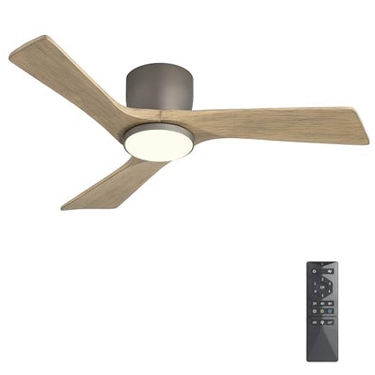 Flush Mount Ceiling Fan with Light 36"