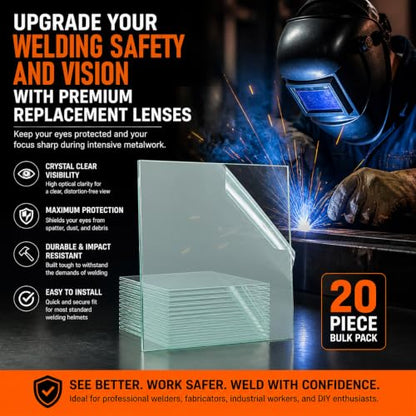 Welding Helmet Replacement Clear Lenses