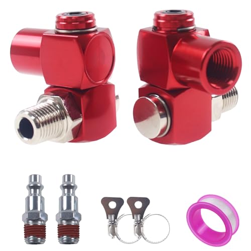 2‑Pcs 1 4" NPT 360° Swivel Quick Connect Air Hose Fittings