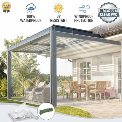 Clear Tarp 14Mil Heavy Duty Clear Vinyl Plastic Tarp