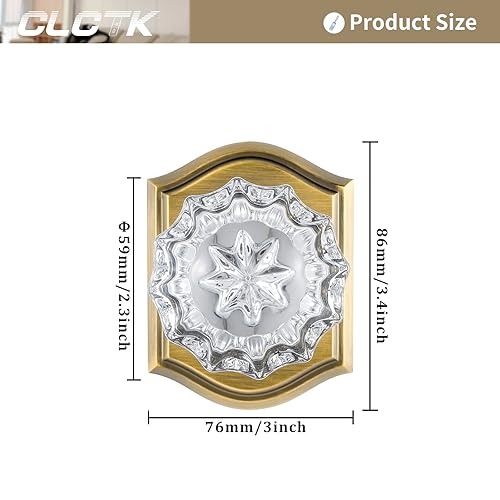 Crystal Glass Door Knobs for Interior Doors