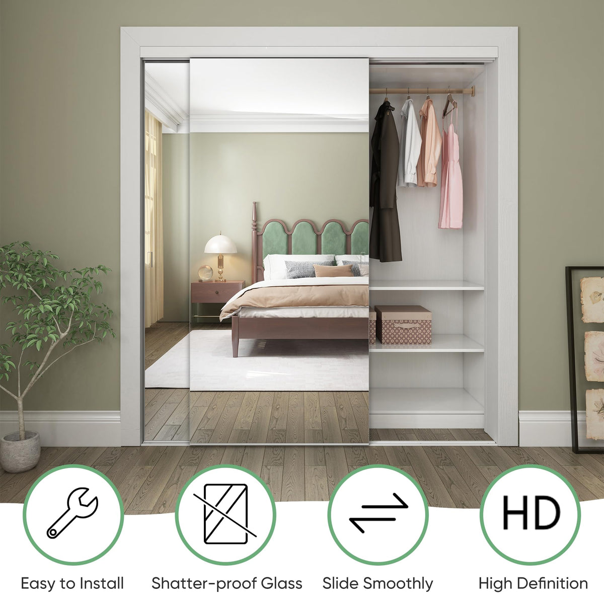 72''x80'' Mirror Closet Doors (72''x80'')