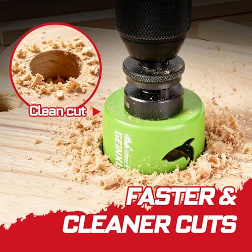 2-1/2 Inch(64mm) Hole Saw, 2PCS HSS Bi-Metal Hole Saw Kit with Shark Tooth Hole Cutter for Wood,Drywall, PVC Boards and Thin Metal (2 PCS 2-1/2")