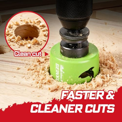 2-1/2 Inch(64mm) Hole Saw, 2PCS HSS Bi-Metal Hole Saw Kit with Shark Tooth Hole Cutter for Wood,Drywall, PVC Boards and Thin Metal (2 PCS 2-1/2")
