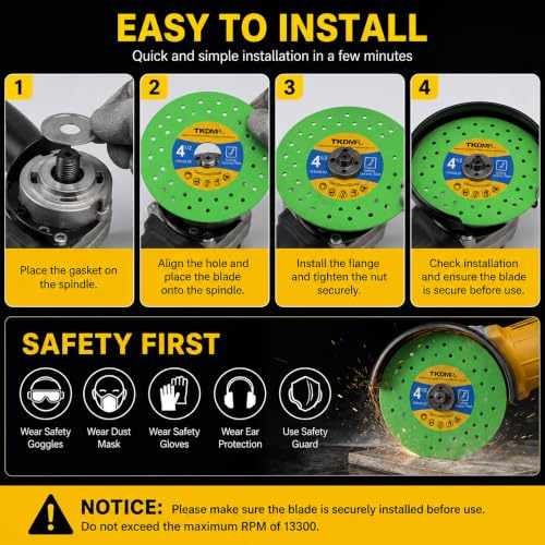 4-1/2 inch Tile Cutter Diamond Saw Blade for Angle Grinder,Diamond Blade,Individually Packaged Diamond Cutting Wheels, Perfect for Miter saws, Tile Cutters, and Lapidary Tools