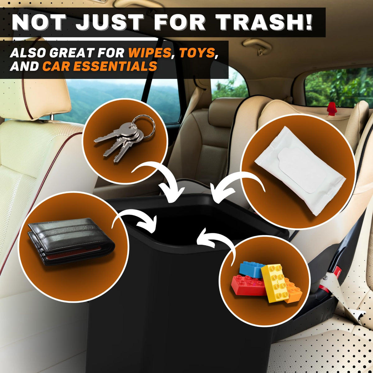 Car Trash Can (Gray / Medium)