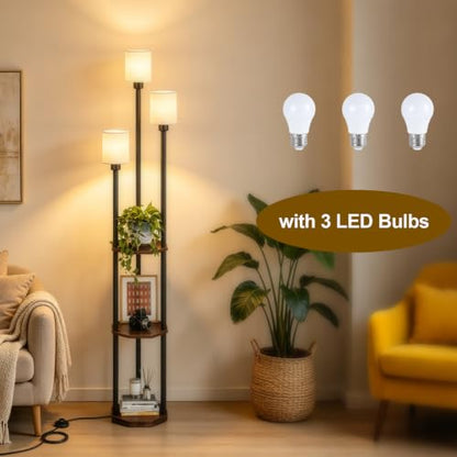 Floor Lamp with Shelves