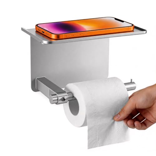 Toilet Paper Holder with Shelf