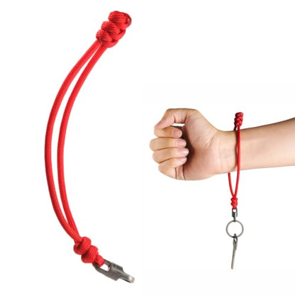 Lanyard Wrist Strap Rotating Titanium Keychain