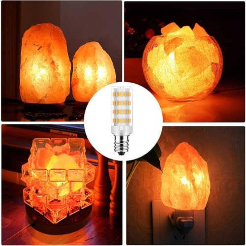 Salt Lamp Bulbs E12 T20 C7 5W 110V 2700K Warm White Light 400lm for Himalayan Salt Lamps & C7 Replacement Bulbs