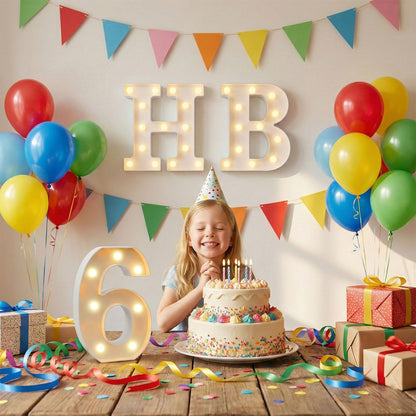 8.86 Inch Marquee Light Up Numbers 13 for Party Decorations (Number 13 / 8.86 in)
