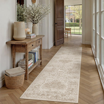 Light Brown 2x8 Runner Rugs Washable for Hallway (Y| Light Brown / 2' x 8' (Runner))