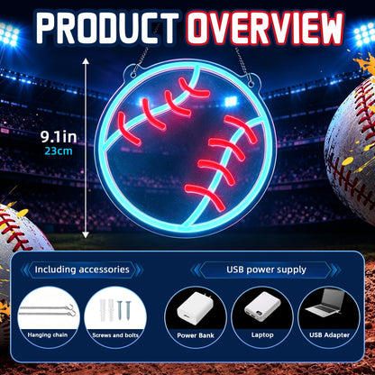 Baseball Neon Sign (Baseball-blue-0703)