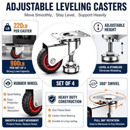 Leveling Plate Caster Wheels