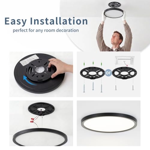 14.9 Inch Dimmable LED Flush Mount Ceiling Light