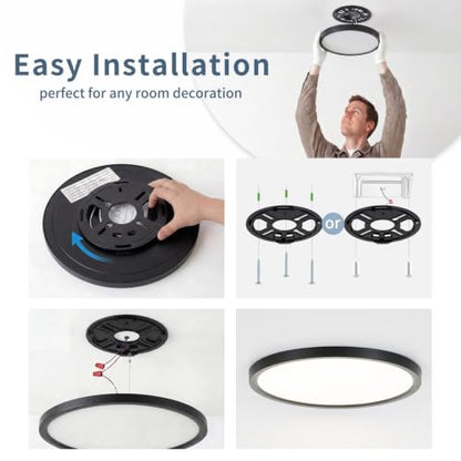 14.9 Inch Dimmable LED Flush Mount Ceiling Light