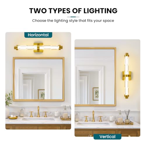 LED Modern Wall Sconces (Gold / 24-Inch)