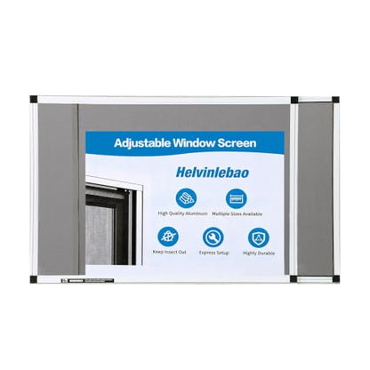 Expandable Window Screen (White / 18" H x 25" - 49" W)