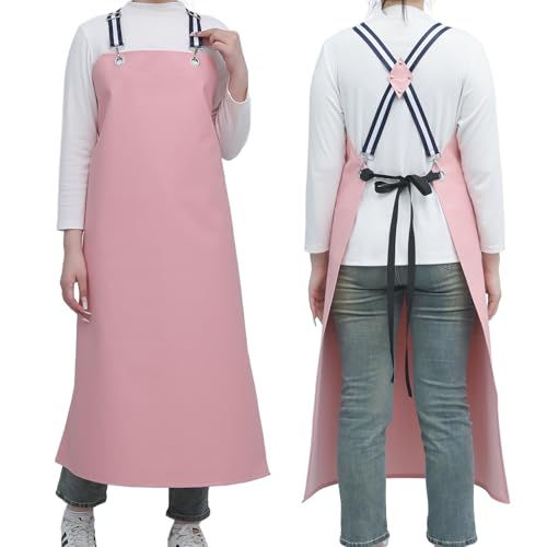 Thickened Rubber Waterproof Apron Adjustable Cross Type Chemical Resistant Heavy