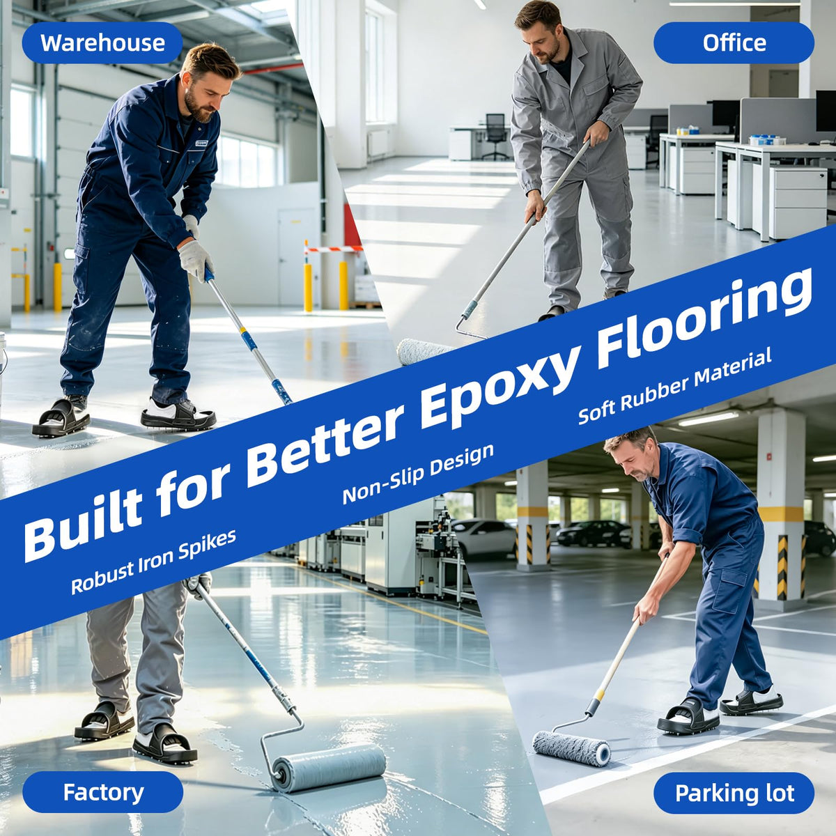 Epoxy Shoes Spike Shoes for Epoxy Flooring Coating (Large)