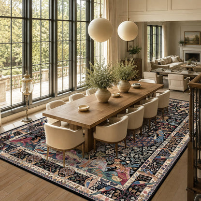10x14 Large Area Rug (Black/Multi / 10' x 14' (Rectangular))