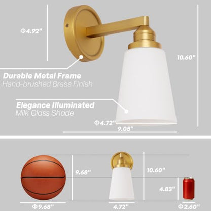 Milk Glass wall Sconce