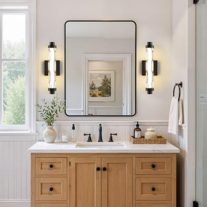 Wall Sconces Set of Two (Black / 16-Inch-2Pack)