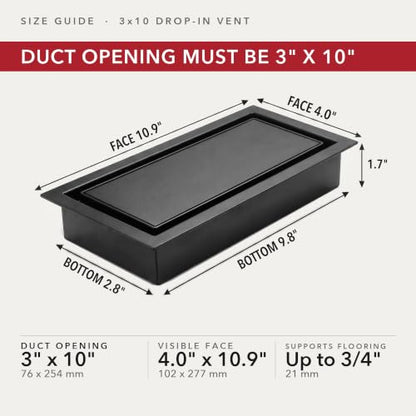 Upgraded Metal Floor Vent