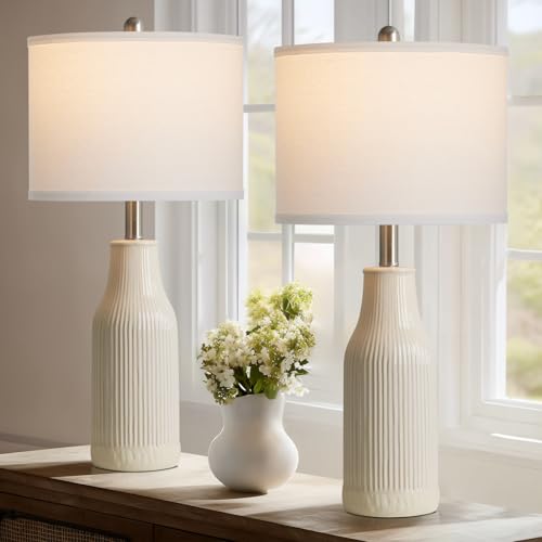Ceramic Table Lamps Set of 2 for Living Room